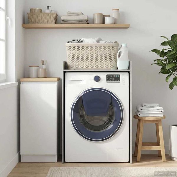 vidaXL Omara za pralni stroj Siva Sonoma 67,5 x 48 x 97 cm