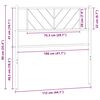 vidaXL Kovinsko nadomestno vzglavje belo 107 cm