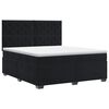 vidaXL Postelja boxspring z vzmetnico Črna 160 x 200 cm Žamet