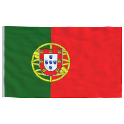 vidaXL Zastava Portugalske in aluminijast zastavni drog 4 m