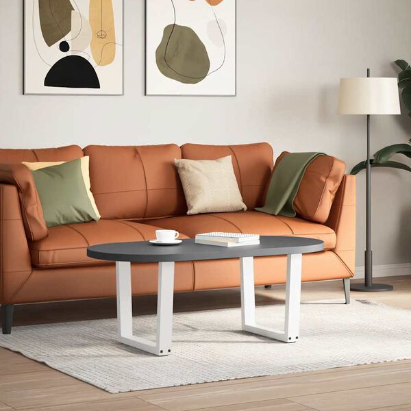 vidaXL Noge za klubsko mizico v obliki črke V 2 kosa bele barve 60 x (42-43,3) cm jeklo