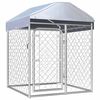 vidaXL Zunanji pasji boks s streho 100x100x125 cm