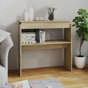 vidaXL Konzolna mizica sonoma hrast 80x30x80 cm iverna plo&scaron;ča