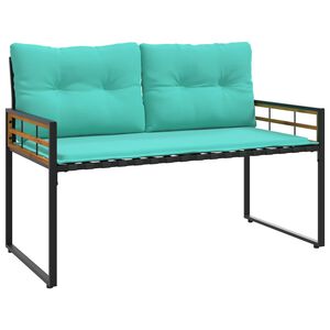 vidaXL Lesena ležajna klop 114 x 55 x 77 cm Turkizna Pravokotna