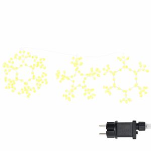 vidaXL Božična snežinka 252 LED Toplo bela 44,5 x 38 cm PVC