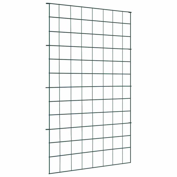 vidaXL Komplet ograje za ribnik 8 pcs Zelena 50 x 80 cm Jeklo