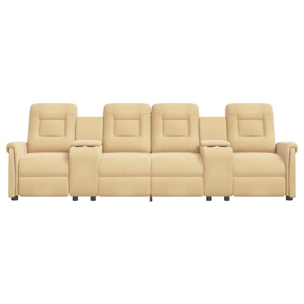 vidaXL Masažni štirised z držali za skodelico krem