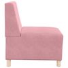 vidaXL Modularna sofa enota brez naslonov 3 pcs Roza 55 x 74 x 82 cm