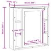 vidaXL Kopalni&scaron;ka omarica z ogledalom dimljeni hrast 60x16x60 cm