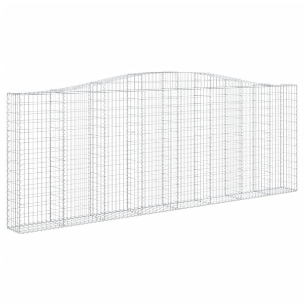 vidaXL Obokane gabion ko&scaron;are 10kosov 400x30x140/160cm pocinkano železo