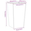 vidaXL Garden Planters 2 kosa 45x45x75 cm Weathering Steel