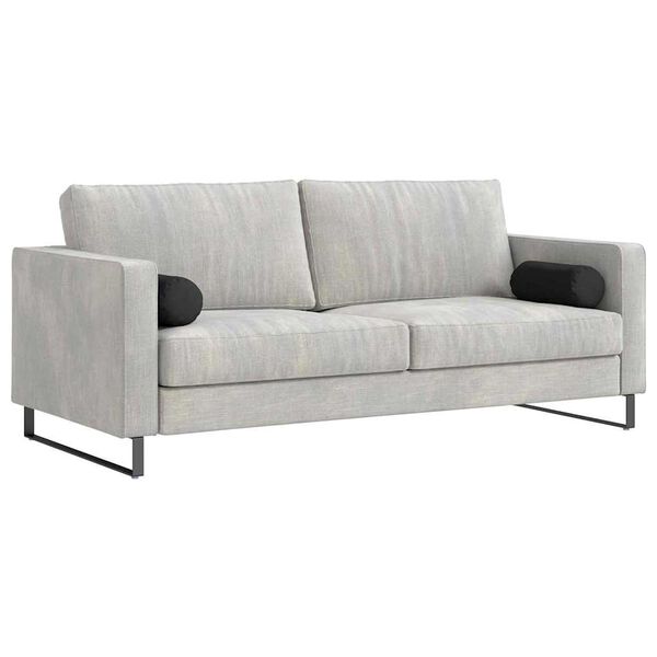 vidaXL Blazine 2 pcs Črna Ø 15 x 40 cm Mikrofiber tkanina