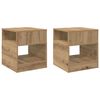 vidaXL Stranska miza 2 pcs Umetni hrast 40,5 x 40 x 45 cm