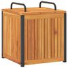 vidaXL Zunanja &scaron;katla za blazine 45x45x45/53 cm akacijev les in jeklo