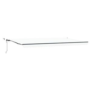 vidaXL Vlečna tenda Bela 600 &times; 300 cm Poliester