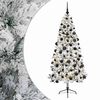 vidaXL Umetna božična jelka z bučko 210 cm 300 LED Toplo bela