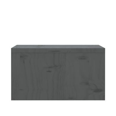 vidaXL Stojalo za zaslon sivo 50x27x15 cm trdna borovina