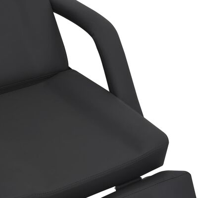 vidaXL Kozmetični stol umetno usnje črn 180x62x78 cm