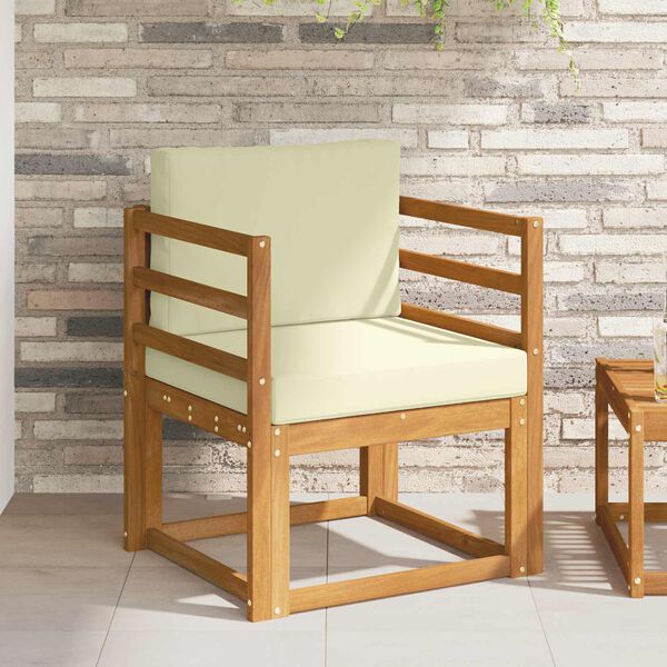 vidaXL Zunanja garnitura za sedenje Masivno akacijevo les in poliester