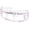 vidaXL Posteljni okvir trden les 75x190 cm