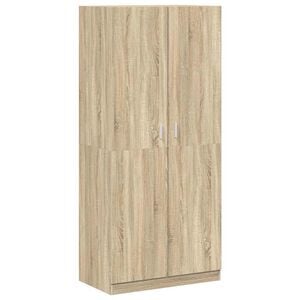 vidaXL Garderobna omara sonoma hrast 90x52x200 cm iverna plo&scaron;ča