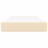 vidaXL Vzmetnica z žepkasto vzmetjo srednje trdote krem 90x200x20 cm blago