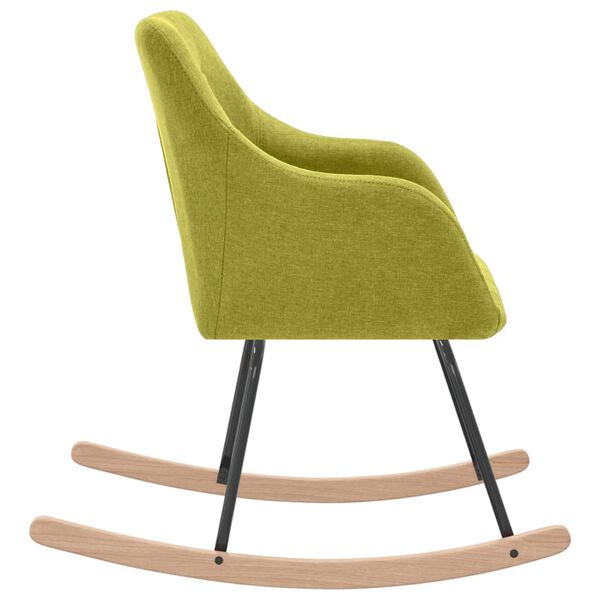 vidaXL Gugalni stol zeleno blago