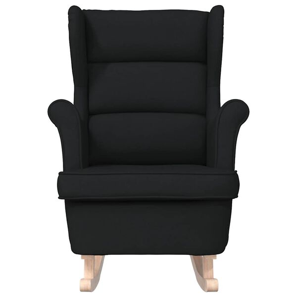 vidaXL Gugalni stol črn 74x90x102 cm Tkanina