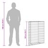 vidaXL Trapezna visoka greda gabion pocinkano jeklo 180x30x10 cm