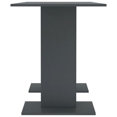 vidaXL Jedilna miza siva 110x60x75 cm iverna plošča