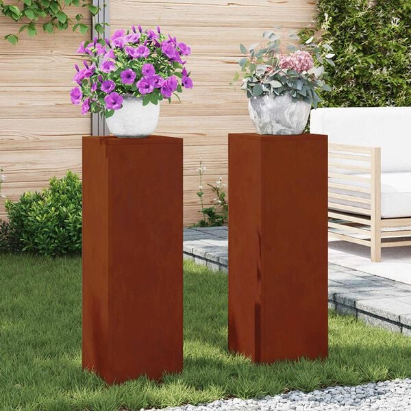 vidaXL Stojalo za rastline 2 pcs Rjav 24 x 24 x 75 cm