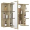 vidaXL Kopalni&scaron;ka omarica z ogledalom sonoma hrast 80x20,5x64 cm
