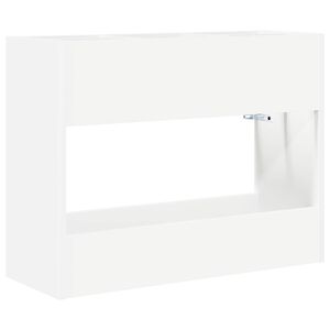 vidaXL Stojalo za dežnik Bela 65 x 24 x 50 cm Inženirski les