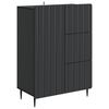 vidaXL Strani &scaron;al Črna 66 x 34,5 x 91,5 cm Inženirski les