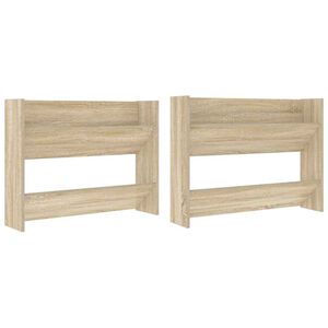 vidaXL Stenska omara za čevlje 2 kosa sonoma hrast 80x18x60 cm