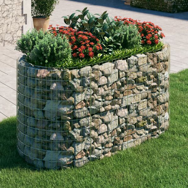 vidaXL Visoka greda gabion pocinkano železo 200x100x100 cm