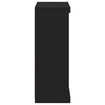 vidaXL Komoda z LED lučkami črna 60,5x37x100 cm