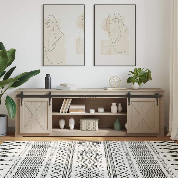 vidaXL Komplet drsnih vrat omarice 200 cm ogljikovo jeklo