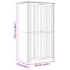 vidaXL Garderobna omara z vrati BODO Medeno rjava 53,5 x 99 x 173 cm
