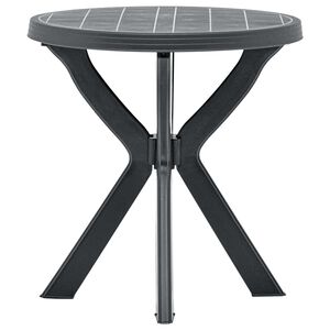 vidaXL Bistro miza antracitna Ø70 cm plastika