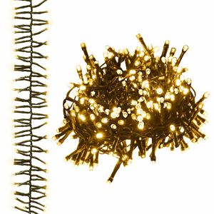 vidaXL LED veriga s 400 LED lučkami toplo bela 7,4 m PVC