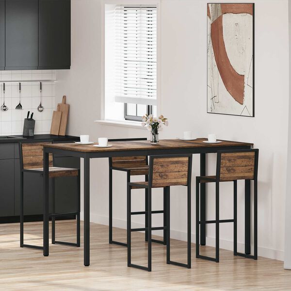 vidaXL Stoječ miza za bar Konstruiran les