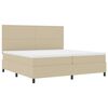 vidaXL LED Box Spring Postelja Svetlo siva in bela. 200 x 200 cm
