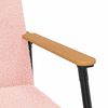 vidaXL fotelj Roza 59 x 75 x 78 cm Kodrasto tkanino, podobno volni