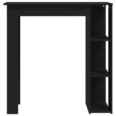 vidaXL Barska miza s polico črna 102x50x103,5 cm iverna plošča