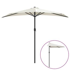 vidaXL Balkonski senčnik z aluminijastim drogom 270x144 cm pe&scaron;čen