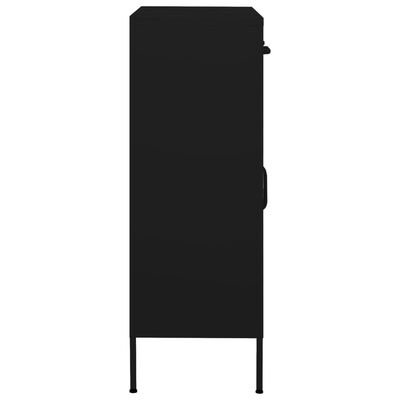 vidaXL Omara za shranjevanje črna 80x35x101,5 cm jeklo