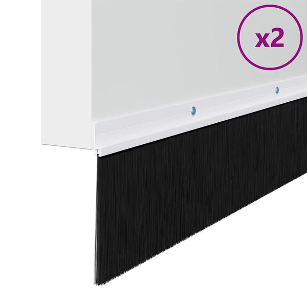 vidaXL Skrbniki za vrata z vijaki 2 pcs Bela 100 cm