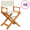 vidaXL 8-delni zložljivi stoli iz kremno belega blaga