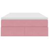 vidaXL Postelja z dodatnim prostorom za shranjevanje in vzmetnico Roza